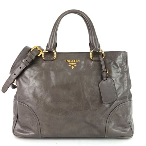 Prada Vitello Shine Leather Shoulder Bag on SALE 